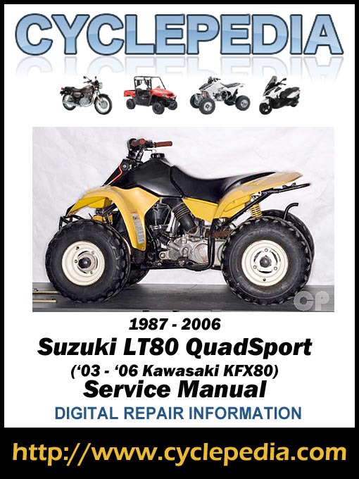 Title details for Suzuki LT80 QuadSport 1987-2006 (Kawasaki KFX80 '03-'06) Service Manual by Cyclepedia Press LLC - Wait list
